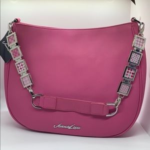 Carmella Authentic Leather Locket Strap Purse / Hobo Bag